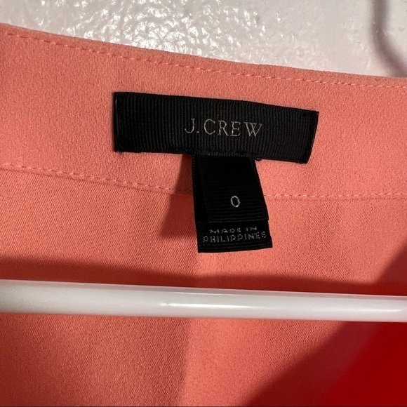 J. Crew Drapey Crepe Faux-Wrap Top Peach - Picture 8 of 11